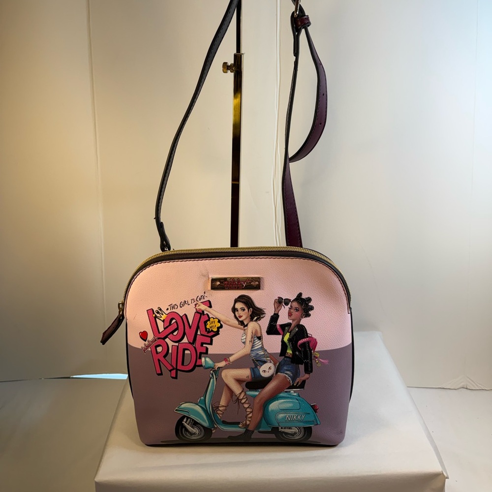 Pink 'Love Ride' Crossbody Bag -